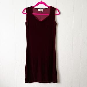 Vintage Stephanie Parks Womens Dress Medium Velvet Y2K 90s Dark Fairy Grunge